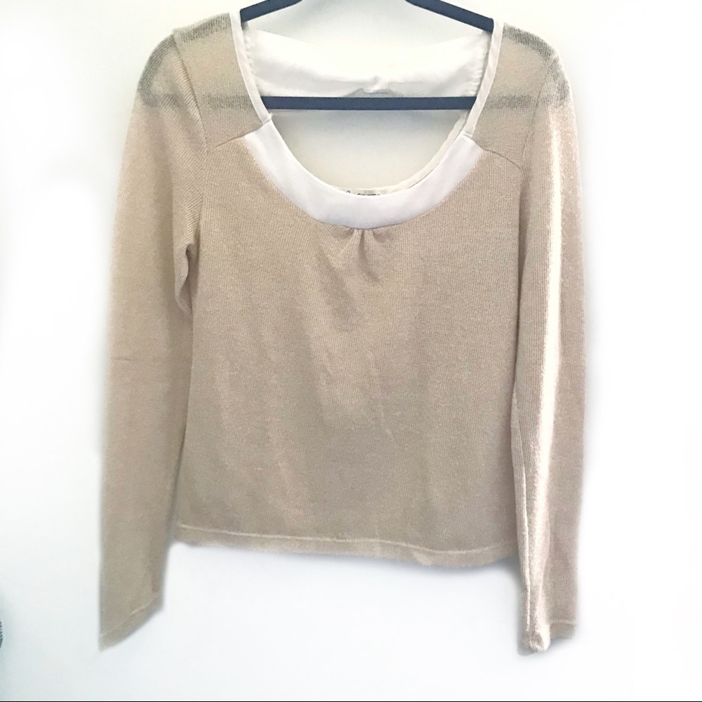American Rag Gold Shimmer Sweater